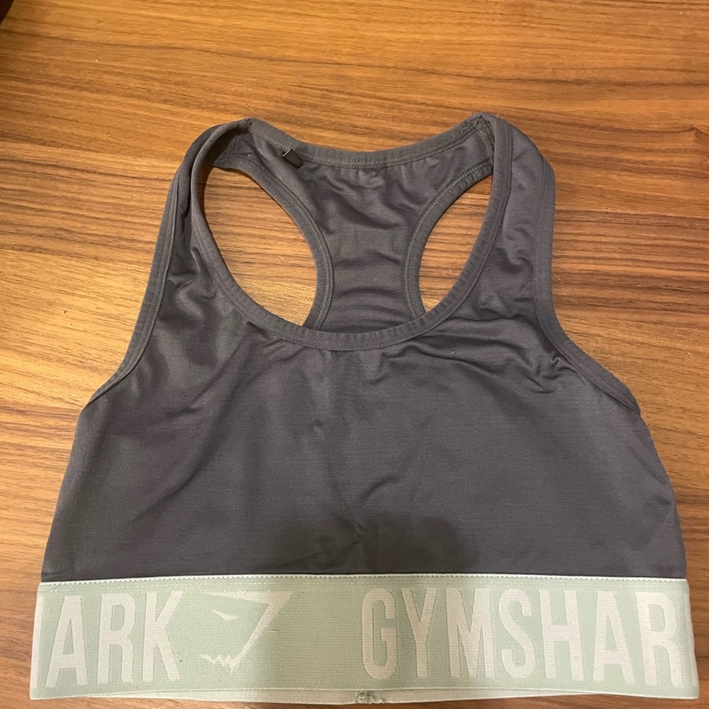Gymshark Sportsbra, gray and mint green